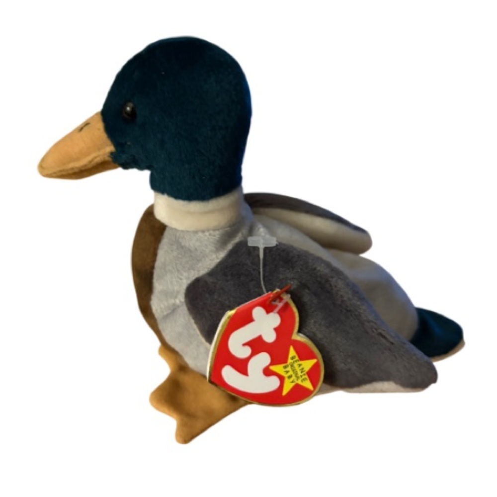 Collectors item:Ty Beanie Jake the Mallard Drake Duck Rare Ed. Red Tag w Errors. - Picture 1 of 5